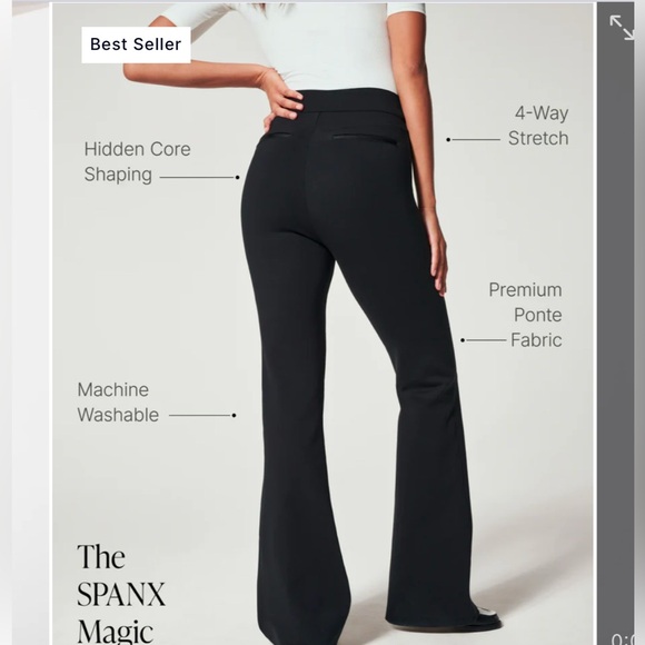 SPANXsmooth™ PerfectFit Ponte Flare Pant Navy Medium Regular length - Picture 2 of 7